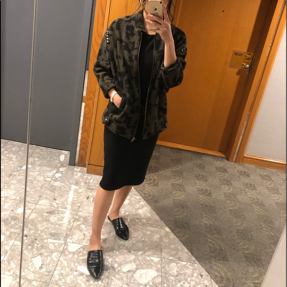 ZARA KNIT CAMO JACKET